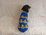 Dog clothes jumper with ducks-Clothes for dogs sweater with ducks, jumper with ducks for dachshund