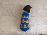 Dog clothes jumper with ducks-Clothes for dogs sweater with ducks, jumper with ducks for dachshund