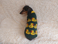 Dog clothes jumper with ducks-Clothes for dogs sweater with ducks, jumper with ducks for dachshund