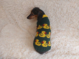 Dog clothes jumper with ducks-Clothes for dogs sweater with ducks, jumper with ducks for dachshund