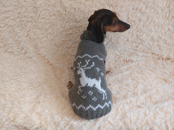Alpaca wool clothing christmas deer dog sweater deer holiday christmas clothes