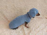 Alpaca Wool Rabbit Pet Costume and Hat with Ears--Sweater and Hat Set with Dog Ears