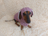 Alpaca Wool Rabbit Pet Costume and Hat with Ears--Sweater and Hat Set with Dog Ears