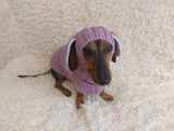 Alpaca Wool Rabbit Pet Costume and Hat with Ears--Sweater and Hat Set with Dog Ears