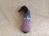 Alpaca wool clothes dog sweater with llama and sheep
