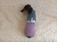 Alpaca wool clothes dog sweater with llama and sheep