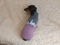 Alpaca wool clothes dog sweater with llama and sheep