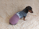 Alpaca wool clothes dog sweater with llama and sheep
