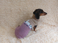 Alpaca wool clothes dog sweater with llama and sheep
