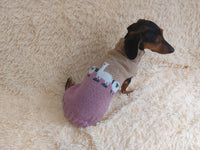 Alpaca wool clothes dog sweater with llama and sheep