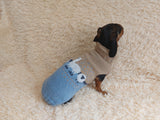 Alpaca wool clothes dog sweater with llama and sheep