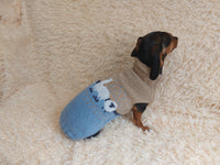 Alpaca wool clothes dog sweater with llama and sheep