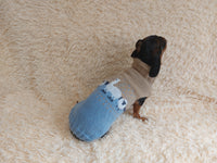 Alpaca wool clothes dog sweater with llama and sheep