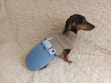 Alpaca wool clothes dog sweater with llama and sheep
