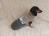 Alpaca wool clothes dog sweater with llama and sheep