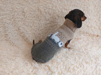 Alpaca wool clothes dog sweater with llama and sheep