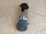 Alpaca wool clothes dog sweater with llama and sheep