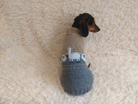 Alpaca wool clothes dog sweater with llama and sheep