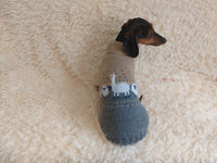Alpaca wool clothes dog sweater with llama and sheep