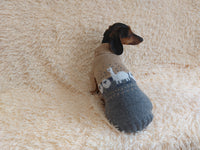Alpaca wool clothes dog sweater with llama and sheep