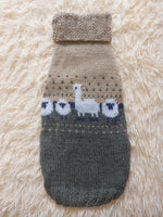 Alpaca wool clothes dog sweater with llama and sheep