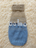 Alpaca wool clothes dog sweater with llama and sheep