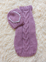 Alpaca Wool Rabbit Pet Costume and Hat with Ears--Sweater and Hat Set with Dog Ears