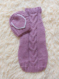 Alpaca Wool Rabbit Pet Costume and Hat with Ears--Sweater and Hat Set with Dog Ears