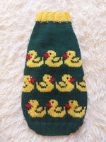 Dog clothes jumper with ducks-Clothes for dogs sweater with ducks, jumper with ducks for dachshund