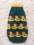 Dog clothes jumper with ducks-Clothes for dogs sweater with ducks, jumper with ducks for dachshund