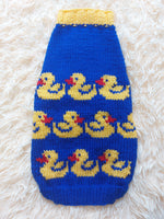 Dog clothes jumper with ducks-Clothes for dogs sweater with ducks, jumper with ducks for dachshund