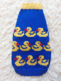 Dog clothes jumper with ducks-Clothes for dogs sweater with ducks, jumper with ducks for dachshund