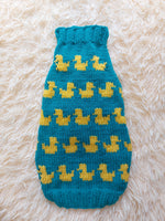 Dog clothes jumper with ducks-Clothes for dogs sweater with ducks, jumper with ducks for dachshund