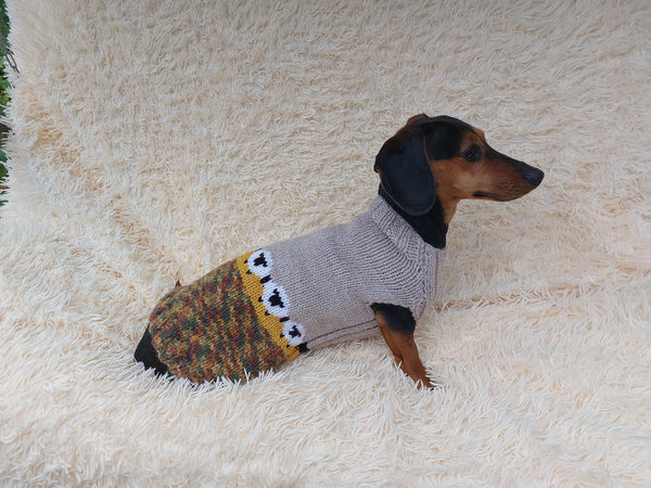 Sheep Dog Sweater: Hand-Knitted Wool Blend Pet Clothes