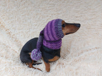 Santa Claus Dog Hat with Pompom, Dog Elf Hat, Dog Elf Hat, Dog Christmas Hat, Santa Dog Hat, Elf Dog Outfit, doxie clothes, doxie hat