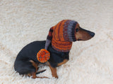 Santa Dog Hat with Pompom: Wool Blend Elf Outfit