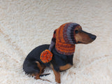 Santa Dog Hat with Pompom: Wool Blend Elf Outfit