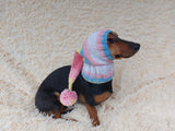 Santa Hat for Dog with Pompom, Christmas Santa Hat for Dachshund or Small Dog with Pompom, Dog Christmas Hat, Santa Dog Hat, Elf Dog Outfit