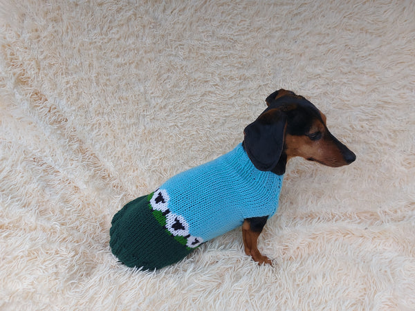 Sheep Dog Sweater: Hand-Knitted Wool Blend Pet Clothes