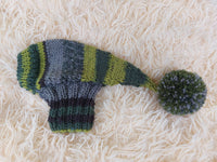 Knitted hat with pom pom for dogs, dachshund hat