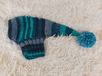 Wiener Knitted Elf Hat with Pompom, hat elf for dachshund