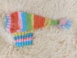 Knitted hat with pom pom for dogs, dachshund hat