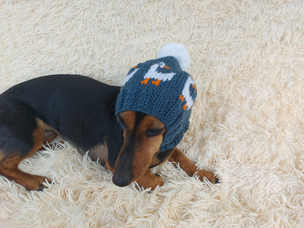 Knitted Geese Pet Hat: Warm Wool-Blend Dog/Cat Beanie