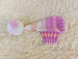Knitted Christmas Elf Dog Hat: Wool Blend Winter Pet Costume
