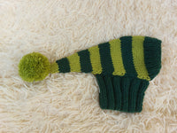 Knitted Wool Blend Santa Hat for Dog: Dachshund Christmas Costume