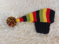 Knitted Christmas Elf Hat for Dachshunds: Wool Blend Dog Costume
