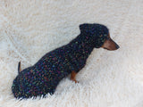 Mohair Dog Sweater and Hat Set: Warm Winter Dachshund Suit