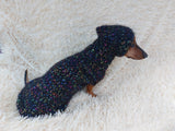 Mohair Dog Sweater and Hat Set: Warm Winter Dachshund Suit