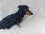Mohair Dog Sweater and Hat Set: Warm Winter Dachshund Suit
