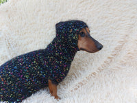 Mohair Dog Sweater and Hat Set: Warm Winter Dachshund Suit